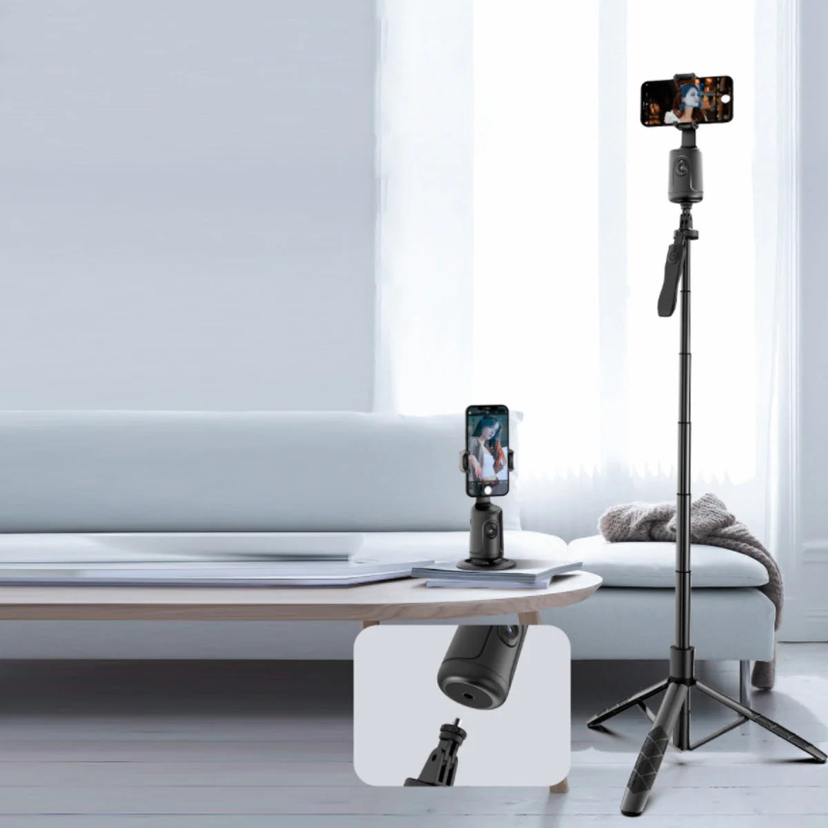 Selfie stick with Auto-Motion and Hands Free 