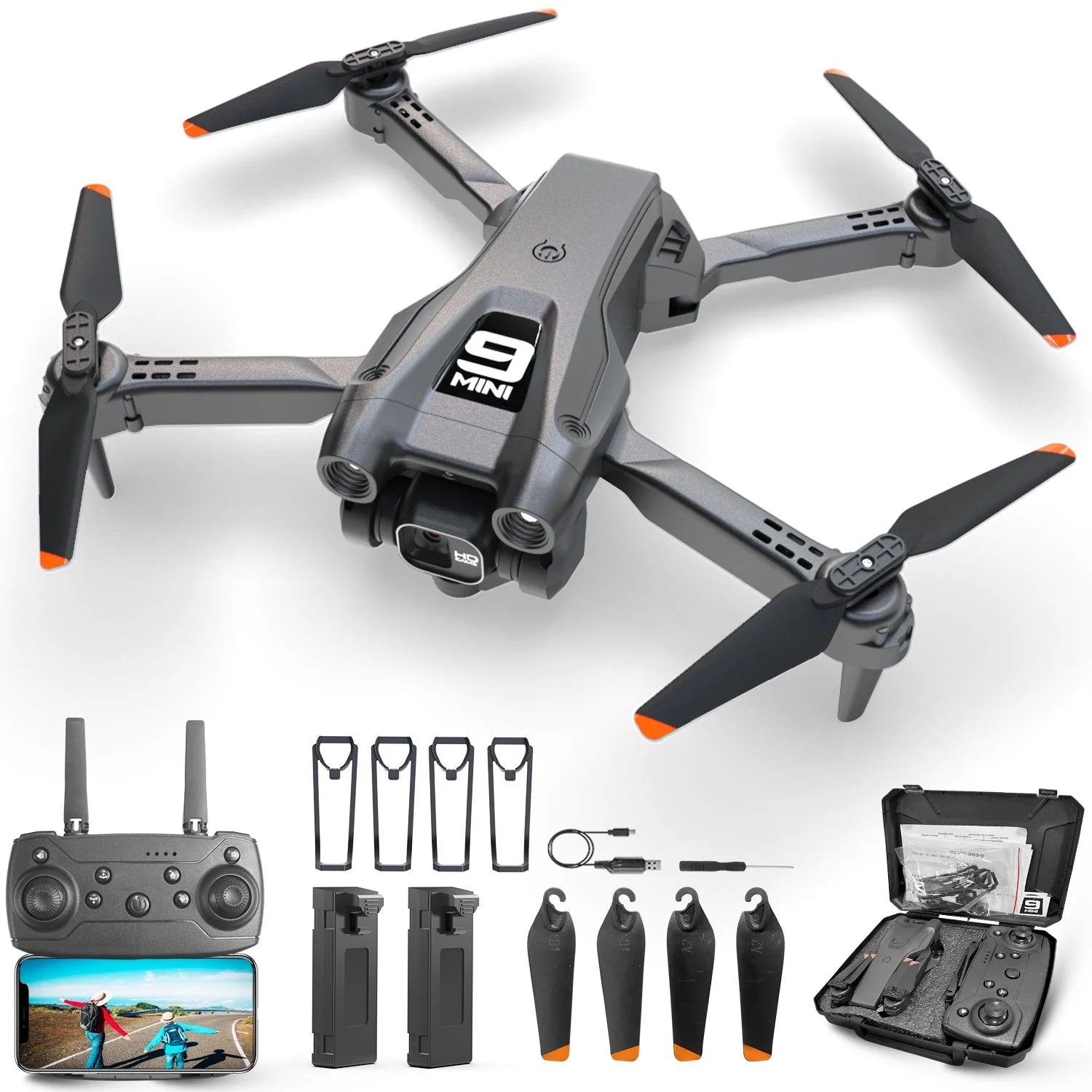 Foldable Drone, 1080P HD FPV Camera Wifi RC Quadcopter