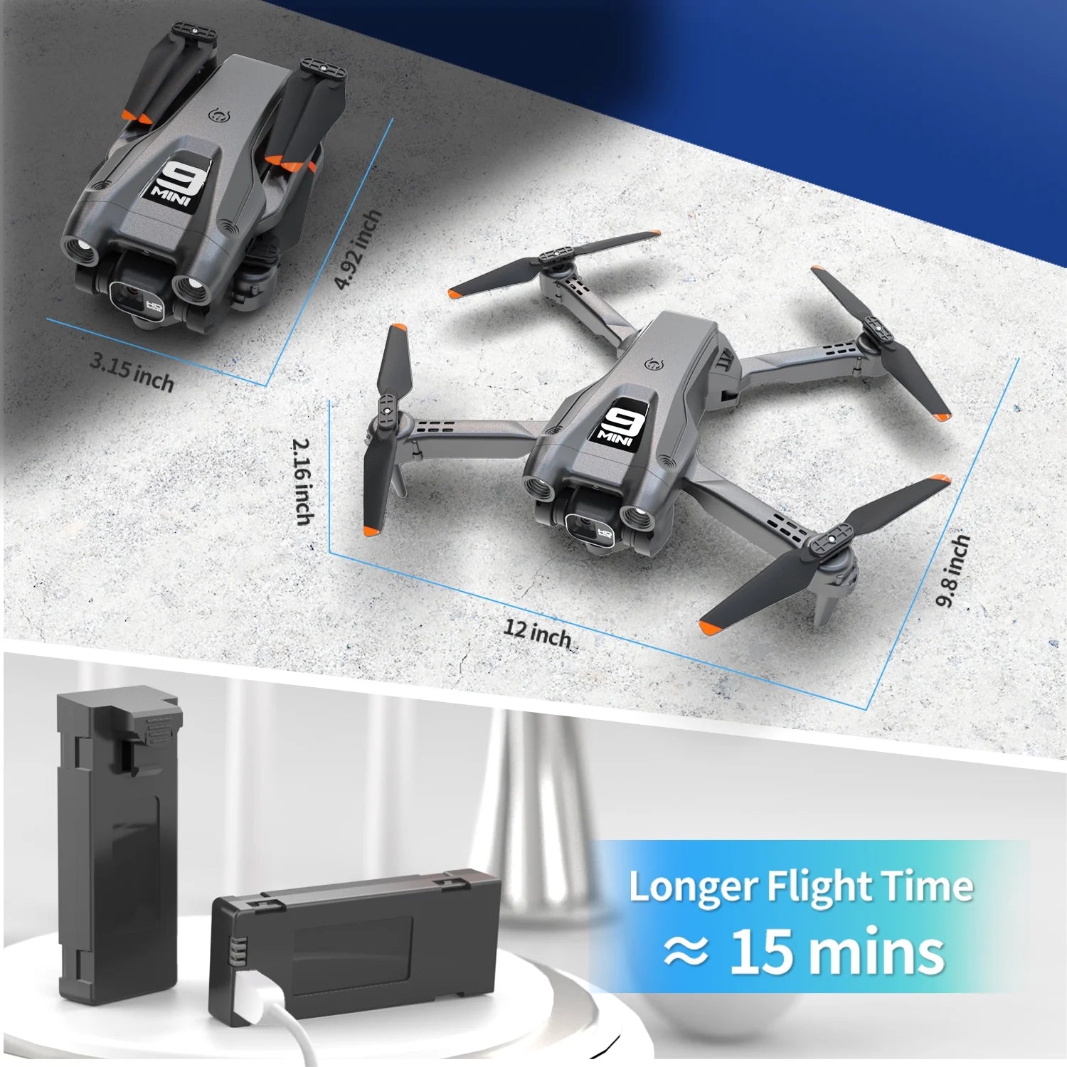 Foldable Drone, 1080P HD FPV Camera Wifi RC Quadcopter