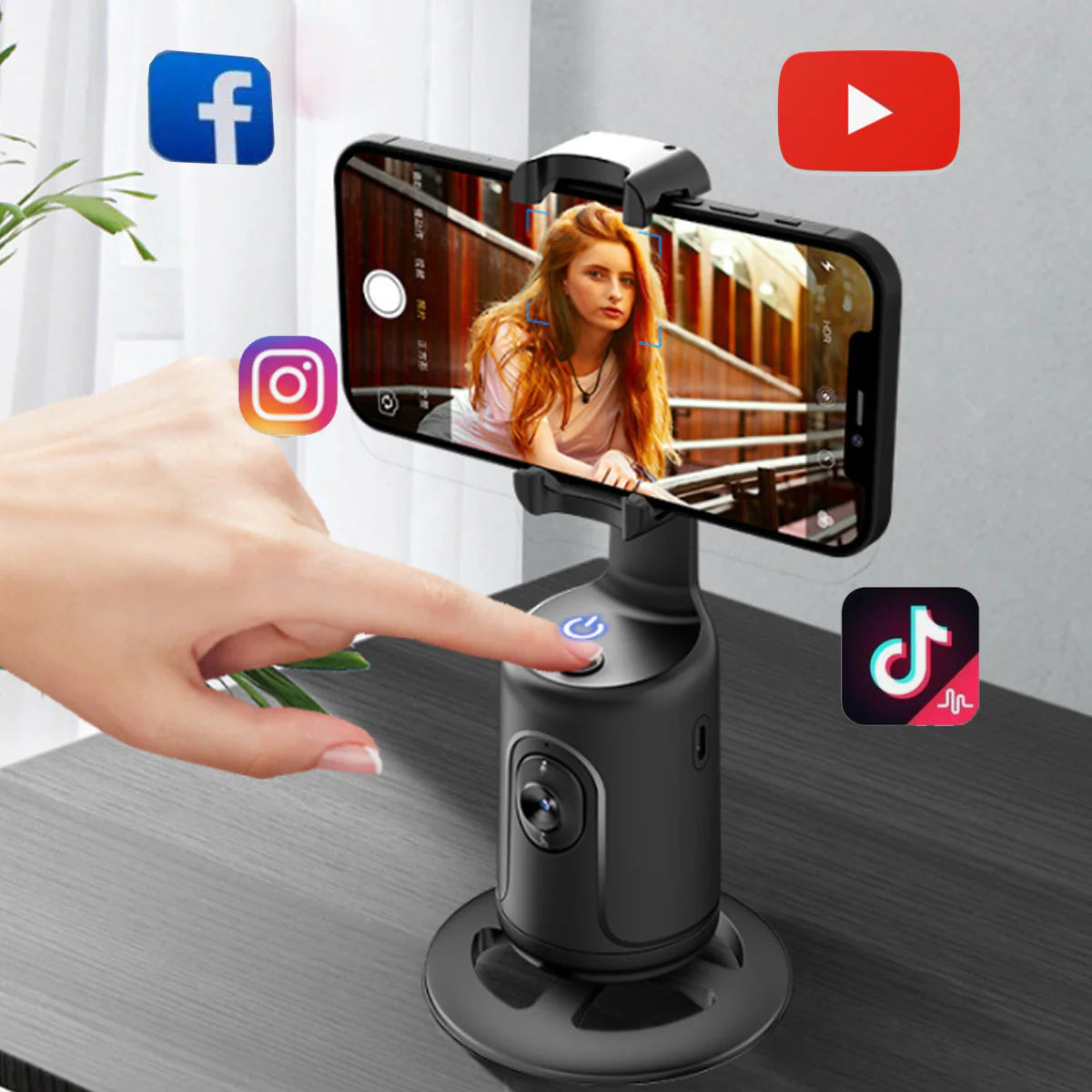 Selfie stick with Auto-Motion and Hands Free 