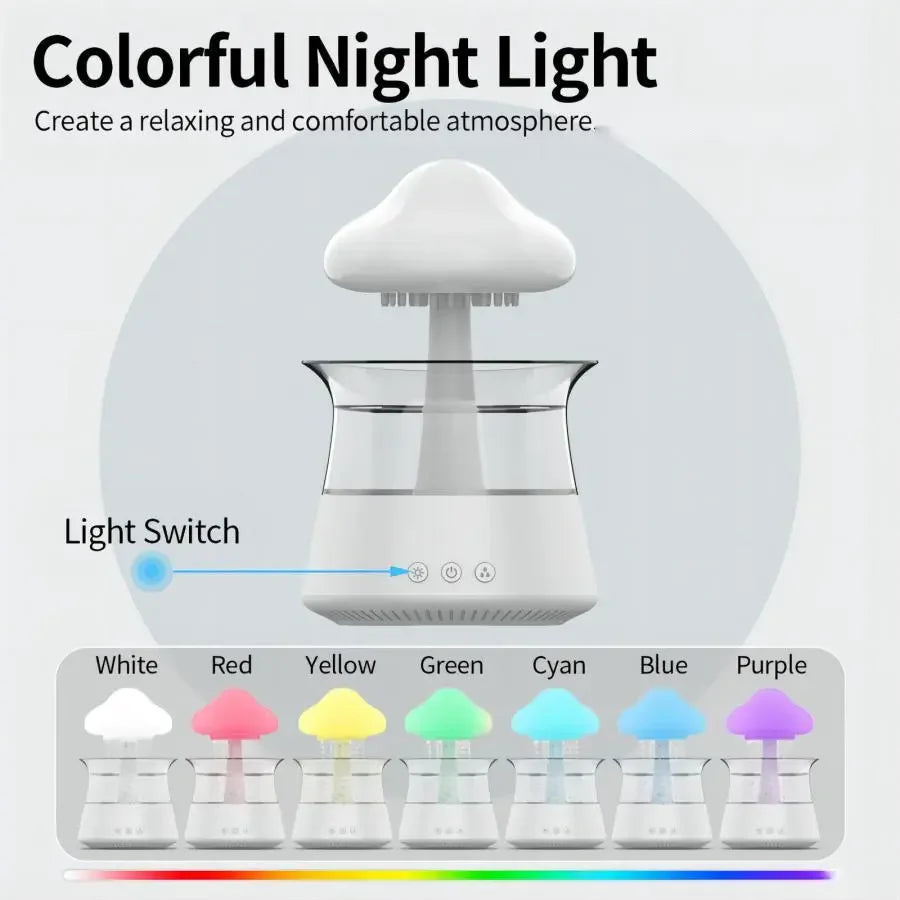  Cloud Rain Diffuser: Humidifier with a Colorful Lamp