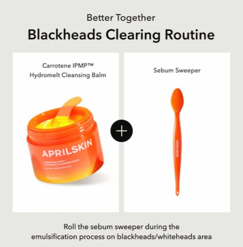 [APRILSKIN Official Store] Carrotene Blackhead-Free Double Cleansing Duo (Cleanser + Cleansing Balm) | Makeup Remover, Blackhead & Sebum Deep Cleanser | Glass Glow Skin | Kbeauty